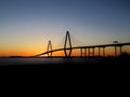 Charleston, South Carolina, May 7, 2017: the Arthur Ravenal Bridge crossing over the Cooper River at sunset Royalty Free Stock Photo