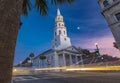 Charleston, South Carolina, United States, November 2019, viewof the St Michaels Church in historic Charleston
