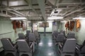 Charleston, South Carolina, United States, Novemner 2019, the Briefing room of the uss yorktown Royalty Free Stock Photo