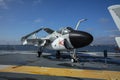 Charleston, South Carolina, United States, Novemner 2019, an A6 Intruder on the flight deck of the USS Yorktown Royalty Free Stock Photo