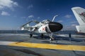 Charleston, South Carolina, United States, Novemner 2019, an A6 Intruder on the flight deck of the USS Yorktown Royalty Free Stock Photo