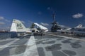 Charleston, South Carolina, United States, Novemner 2019, view of the flight deck of the uss yorktown Royalty Free Stock Photo