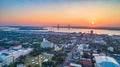 Charleston, South Carolina, USA Sunrise Downtown Skyline Aerial Royalty Free Stock Photo