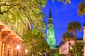 Charleston, South Carolina, USA view of the French Quarter Royalty Free Stock Photo