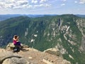 Charlevoix, high gorges of the Malbaie River, acropolis trail Drivers Royalty Free Stock Photo