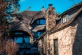 Charlevoix, MI /USA - March 3rd 2018: Enterance to a mushroom house in Charlevoix Michigan