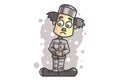 Charlie Chaplin Cartoon Illustration Royalty Free Stock Photo