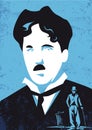 Charlie Chaplin, charlot, vector illustration