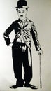 Charlie Chaplin illustration painting