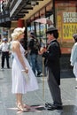 Charlie Chaplin and Marilyn Monroe Royalty Free Stock Photo
