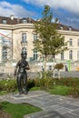 Charlie Chaplin monument in town of Vevey, Switzerland