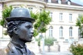 Charlie Chaplin monument in Vevey Royalty Free Stock Photo
