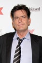 Charlie Sheen arrives at the FX Summer Comedies Party Royalty Free Stock Photo