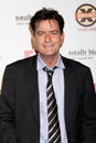 Charlie Sheen arrives at the FX Summer Comedies Party Royalty Free Stock Photo