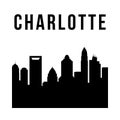Charlotte city simple silhouette.