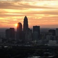 Charlotte, NC skyline.