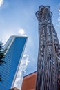 Charlotte nc skyline and street scenes during day time Royalty Free Stock Photo