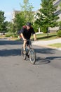 Charlotte, North Carolina-June: Mature Man Riding a Bicycle