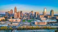 Charlotte North Carolina NC Downtown Skyline Aerial Royalty Free Stock Photo