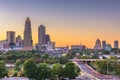 Charlotte, North Carolina, USA Skyline Royalty Free Stock Photo