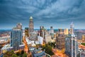 Charlotte, North Carolina, USA uptown skyline Royalty Free Stock Photo