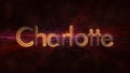Charlotte - Shiny looping city name text animation