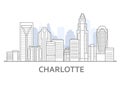 Charlotte skyline, North Carolina - panorama of Charlotte, downtown