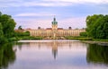 Charlottenburg royal palace in Berlin, Germany, view from lake t