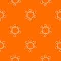 Charm bracelet pattern vector orange