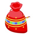 Charm lucky bag icon, isometric style Royalty Free Stock Photo