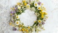 The charm of a wildflower wreath