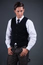 Charm Young Bussines Man Standing Royalty Free Stock Photo