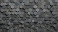 Hexagonal Symmetry Charm: Slate Gray Patterns. AI Generate Royalty Free Stock Photo