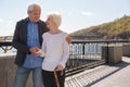 Charmed couple enjoying pastime together near the river Royalty Free Stock Photo