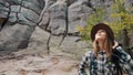 Charmed Girl in Mountains