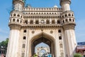 Charminar or four minarets under renovation, which is a monument and mosque, constructed in 1591