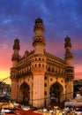 Charminar in Hyderabad old city Is listed among the most recognized structures in India, Built in 1591 Royalty Free Stock Photo