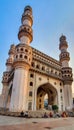 Charminar at Sunrise- Ancient Architectural wonder of Hyderabad, Telangana, India.