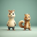 Charming 3d Squirrel Illustrations For Game Development