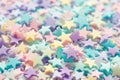 Charming and adorable pastel colored background with dreamy stars,