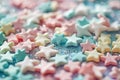 Charming and adorable pastel colored background with dreamy stars,