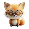 Charming Angry Cartoon Fox on Transparent Background - Ai Generated Royalty Free Stock Photo