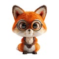 Charming Angry Cartoon Fox on Transparent Background - Ai Generated Royalty Free Stock Photo