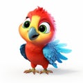 Charming Animated Parrot Baby In Pixar Style - 3d Movie