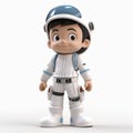 Charming Anime Boy In Space Suit - 3d Character Models