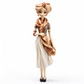 Charming Anime Doll Figurine With Detailed Dress And Scarf