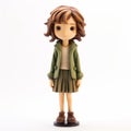 Charming Anime Girl Figurine In Green Jacket - 32k Uhd