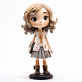 Charming Anime Style Figurine Of A Blonde Schoolgirl Girl