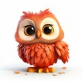 Charming Anime Style Owl 3d Illustration - Free Download