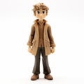 Charming Anime Style Toy Figure Of A Boy In A Coat And Pants